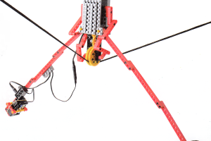 綱（５ミリ程度の太めの糸）を使って動かすロボットです。